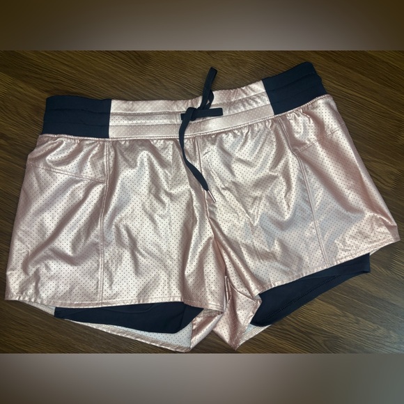 CALIA by Carrie Underwood 2 in 1 Black & Rose Gold Athletic Shorts - Picture 2 of 5
